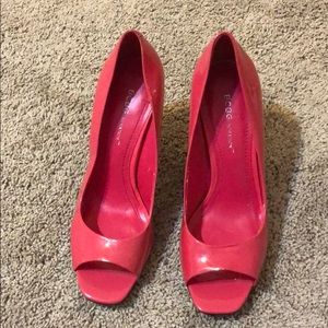 BCBGeneration hot pink patent heels
